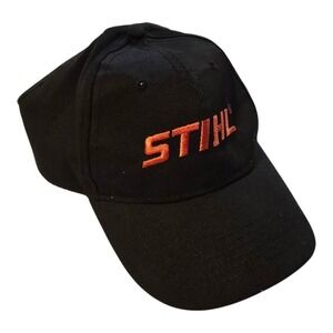 STIHL Embroidered STIHL Logo Black Orange Baseball  Snap Back Hat Cap Tools Work